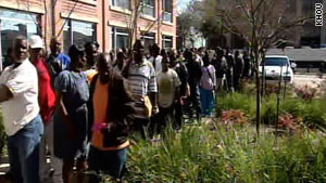 Ex-cons line up around the block at a job fair in Houston