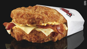 KFC's Double Down comes with two chicken filets in place of sandwich buns.