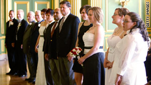 Same-sex couples are married during a group wedding in March in Washington, D.C.