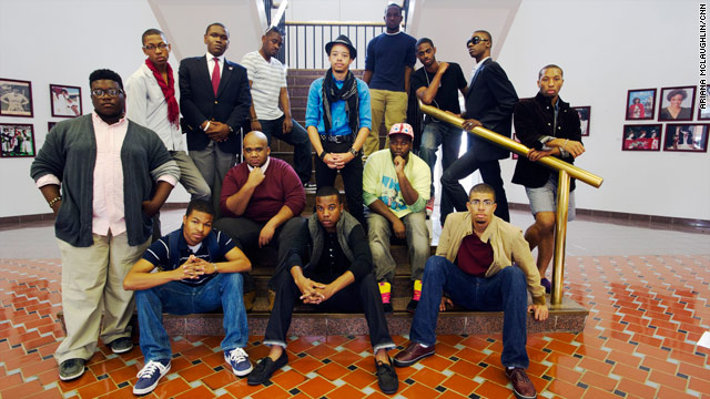 Students at Morehouse College, an all-male school, show the fashion spectrum of what it means to be a Morehouse man.