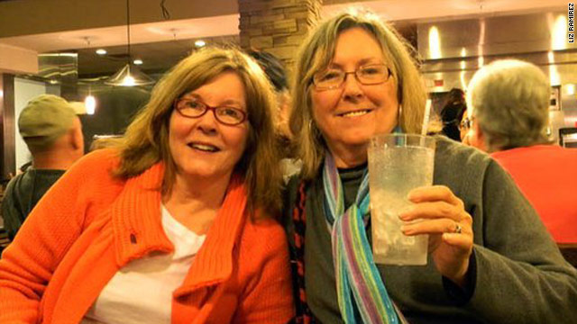 Sisters Vicki Clift, left, and Liz Clift Ramirez share a smile together during this holiday season.