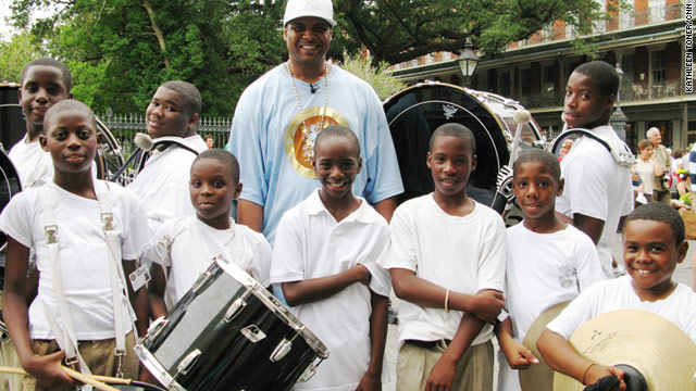 Derrick Tabb and The Roots of Music are taking donated instruments and giving them to children in the program.