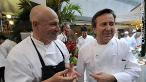 Chefs-restaurant owners Tom Colicchio and Daniel Boulud both won James Beard awards.