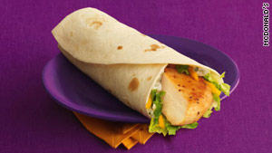 Getting in on the snack trend, McDonald's offers several varieties of its grilled chicken wrap.