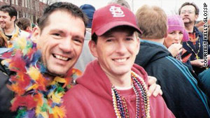 Kelly Glossip and Dennis Engelhard attend a  Mardi Gras festival in St. Louis, Missouri, in 2007.