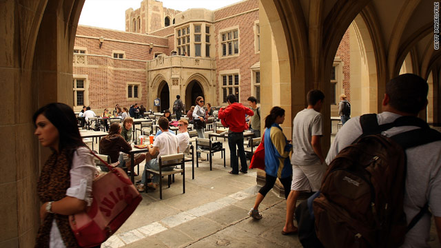 Students at the University of California, Los Angeles, one of the campuses affected by budget cuts.