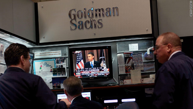 Financial professionals watch President Obama's address on financial reform from the floor of the New York Stock Exchange.