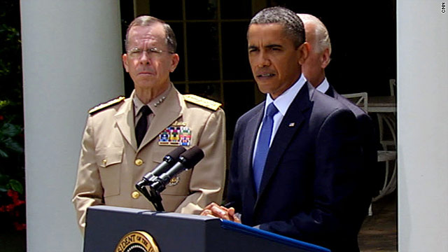 President Obama, joined by Adm. Mike Mullen of the Joint Chiefs of Staff, announces he is replacing Gen. McChrystal.