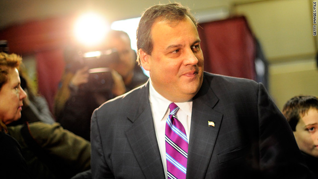 Chris Christie, shown here after casting his vote in the 2009 election that made him governor of New Jersey.