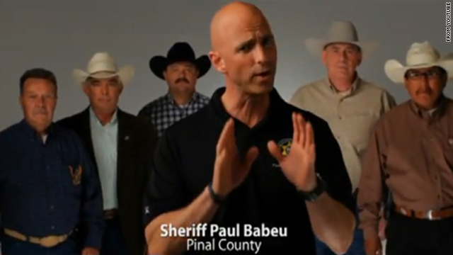 Six real-life sheriffs from Arizona appeared in a highly effective campaign ad for Sen. John McCain's primary run.