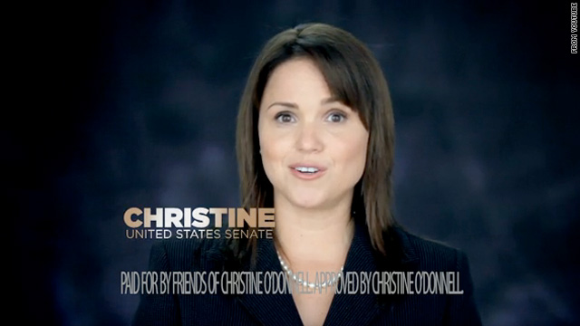 Republican Christine O'Donnell, running for the U.S. Senate in Delaware, has stressed populist themes in her ads.