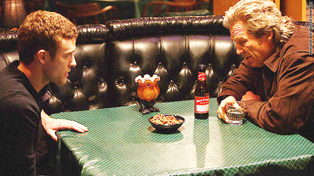 Jeff Bridges and Justin Timberlake play a father and his son in the 2009 film, "The Open Road."