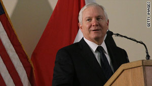 Secretary of Defense Robert Gates has told the president he'll stay on for at least one more year, the Pentagon says.