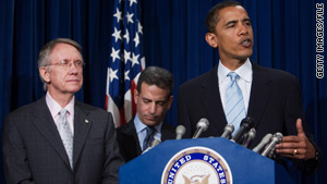 Sen. Harry Reid appeared in 2007 with President Obama, then an Illinois senator, for a press conference on ethics reform.