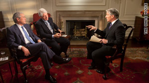 Former presidents Bill Clinton and George W. Bush discuss Haiti with CNN's John King.