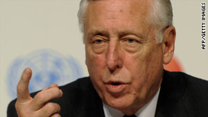 Rep. Steny Hoyer says passing the Senate health care bill is better than nothing if Dems lose their Senate supermajority.