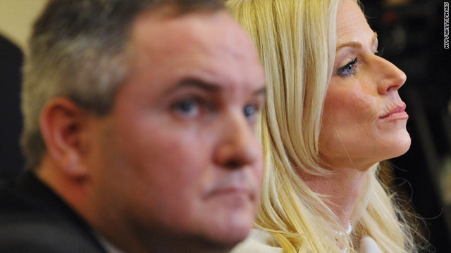 Tareq and Michaele Salahi appear before a congressional hearing in Washington on Wednesday.