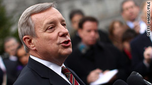 Sen. Dick Durbin, D-Illinois, criticizes technology companies for not appearing before Congress.