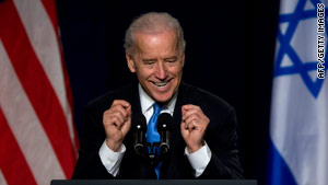 Vice President Joe Biden delivers a speech Thursday at Tel Aviv University in Israel.