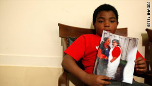 Marcelas Owens, 11, celebrated his birthday on the steps of Capitol Hill rallying for health care reform.