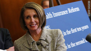 House Speaker Nancy Pelosi highlights the health care reform plan at the Capitol on Thursday.