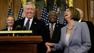Speaker Pelosi and Majority Leader Hoyer yucking it up.