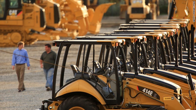 Times are tough at Caterpillar, where revenue declined 37 percent in 2009.