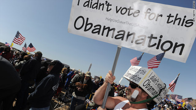 Tea Party activists protest big government and health care reform over the weekend.