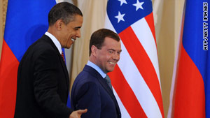 President Obama and Russian President Dmitry Medvedev signed a landmark nuclear arms treaty Thursday.