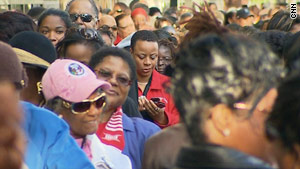 Hundreds of people lined up to pay their respects to Height on Tuesday during a viewing in Washington.