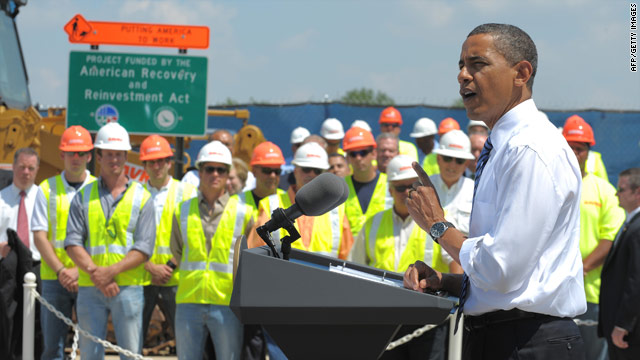 President Obama speaks on the economy in Columbus, Ohio, on June 18.