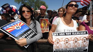 Arizona's immigration law has drawn many protests such as this one in Phoenix in May.