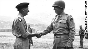 U.S. Gen. George Patton, right, had a "special relationship" with World War II allies like British Gen. Bernard Montgomery.