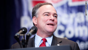 Democratic National Committee Chairman Tim Kaine says Democrats will continue to highlight their role in Social Security.