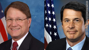 Democratic Rep. Charlie Melancon, left, and Republican Sen. David Vitter were easy winners Saturday.