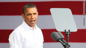 President Obama speaks at a Labor Day event in Milwaukee, Wisconsin, on Monday.