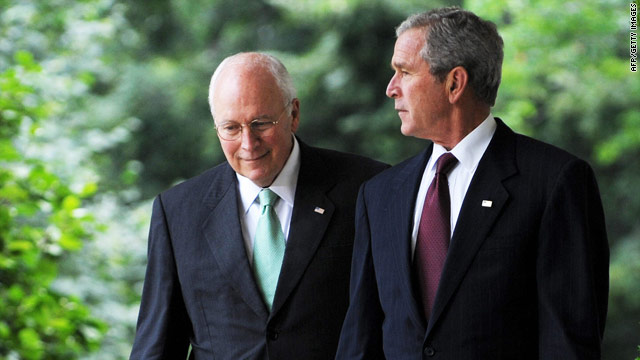 Former Vice President Dick Cheney and President Bush, here in July 2008, have been absent on this year's campaign trail.