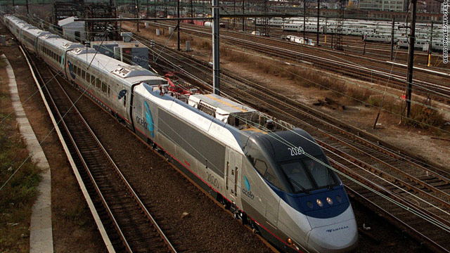 Amtrak's Acela offers high-speed rail service between Washington, New York and Boston, Massachusetts.