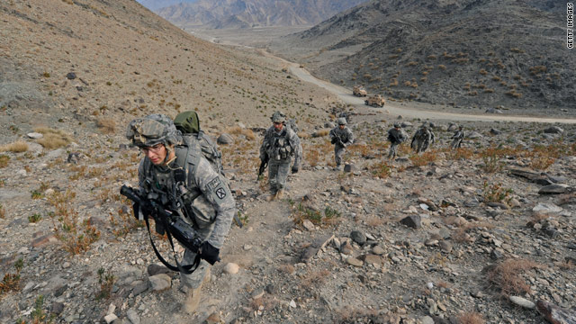 Critics says U.S. troops, such as this patrol in Afghanistan, cannot afford to keep fighting perpetual wars around the globe.