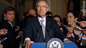 Senate Majority Leader Harry Reid says he is "deeply disappointed" at GOP Sen. Mitch McConnell's opposition to the treaty.