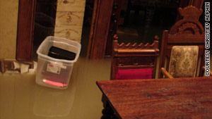 "Big" Kenny Alphin's dining room and wine cellar flooded.