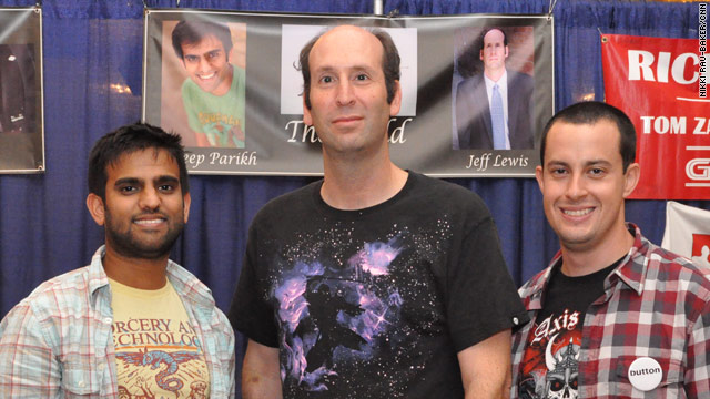 From left, Sandeep Parikh, Jeff Lewis and Sean Becker at their Dragon*Con autograph booth.