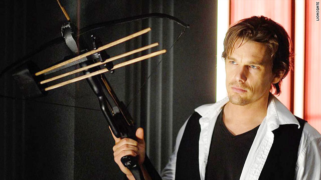 Ethan Hawke has work to do as a scientist in "Daybreakers."