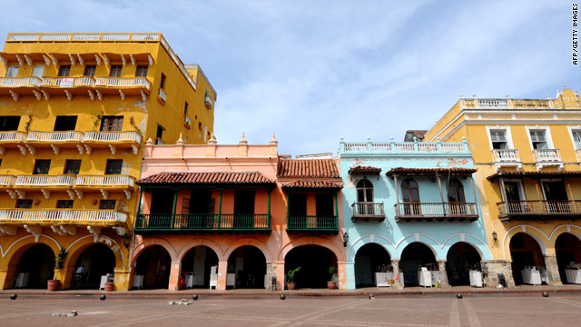 The picturesque setting inside the old walled town in Cartanega, Colombia. Who wouldn't want to set their film here?