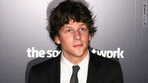 Jesse Eisenberg stars in "The Social Network," which kept its No. 1 spot at the box office for a second week in a row.