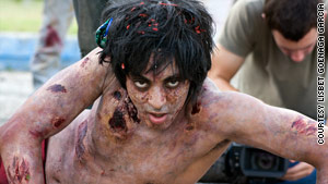 Actors film "Juan of the Dead" in Cuba.