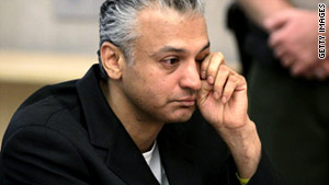 Actor Shelley Malil reacts to his sentence for stabbing his ex-girlfriend, Kendra Beebe.