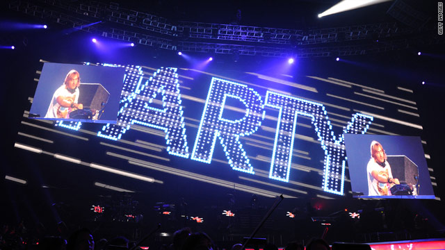 French DJ and producer David Guetta performs at the Activision E3 2010 in Los Angeles this summer.