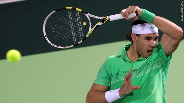 Rafael Nadal went one better than his defeat in the Abu Dhabi final last year to Andy Murray.