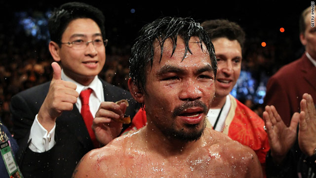 Pacquiao was expected to turn his attentions to Mayweather Jr. after seeing off Cotto in November.